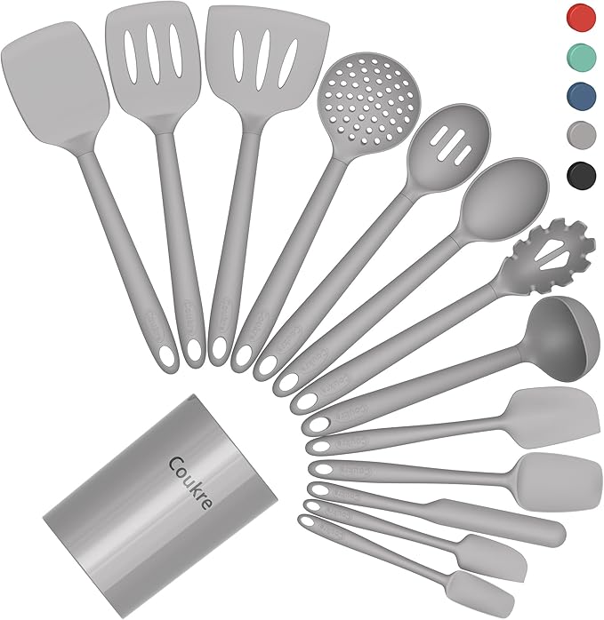 Coukre Silicone Kitchen Cooking Utensils Set by Coukre