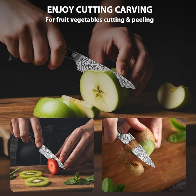 MOSFiATA 4 Inch Paring Knife, Kitchen Knife Fruit Knives - Image 5