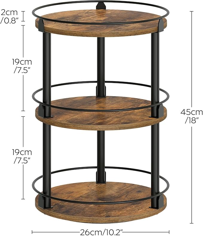 YATINEY 3-Tier Lazy Susan Organizer, Rotating Spice Rack, Spinning Organizer - Image 7