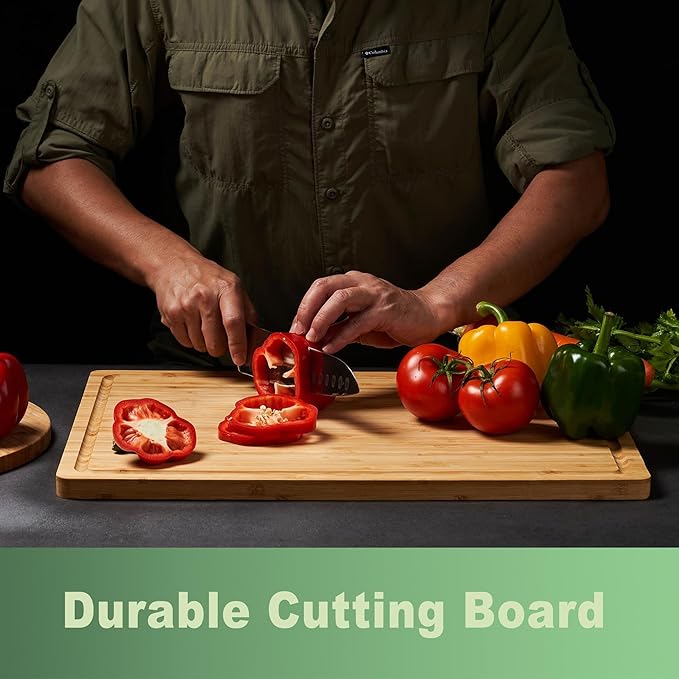 Allsum 24x18" Extra Large Bamboo Cutting Boards - Image 3