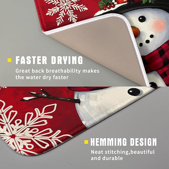 Christmas Snowman Dish Drying Mat - Image 3