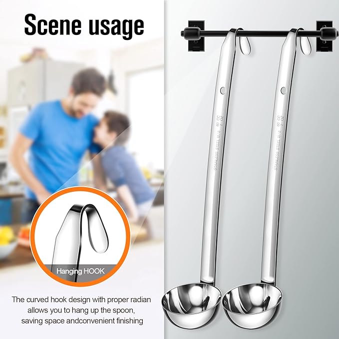Cunhill 5 Pcs Soup Ladles Stainless Steel Serving Ladles - Image 5
