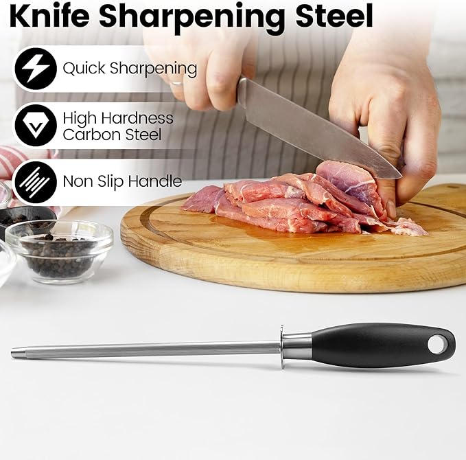 Kitchen Knife Sharpener Rod, Fast Sharpening Professional Blade Sharpener - Image 3