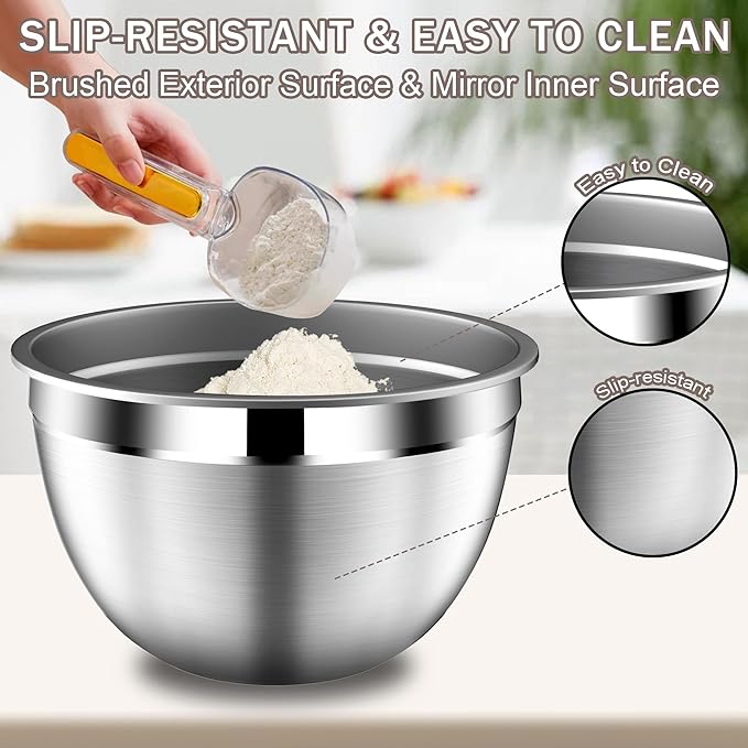 DUTZUN Stainles Steel Mixing Bowls - Image 6