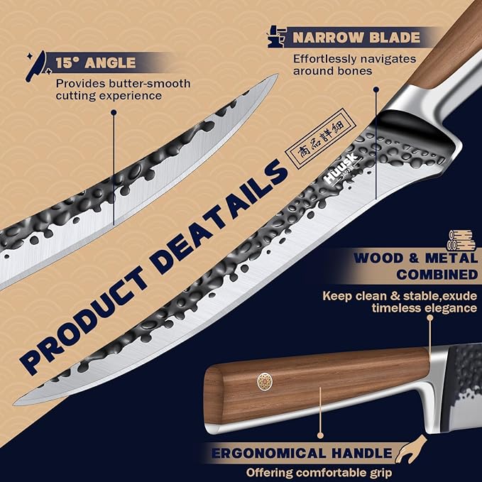 Huusk Boning Knife 6 Inch Fillet Knife - Image 4