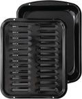 Broiler Pan for Oven Nonstick 16.75” x 13” Porcelain Nonstick Coated by Unknown