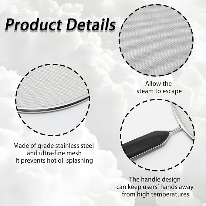 3 Pcs Splatter Screen for Frying Pan - Image 3