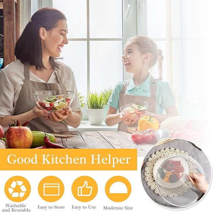 Hicarer 8 Pcs Metal Mesh Screen Food Cover - Image 3