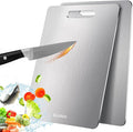 2 Pack Titanium Cutting Board, 100% Pure Titanium Cutting Boards by SUFOR