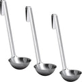 Super Sturdy, Ergonomic 2 Oz. Soup Ladle 3 Pk. Stainless Steel Ladles by FoodRestaurantSupplies