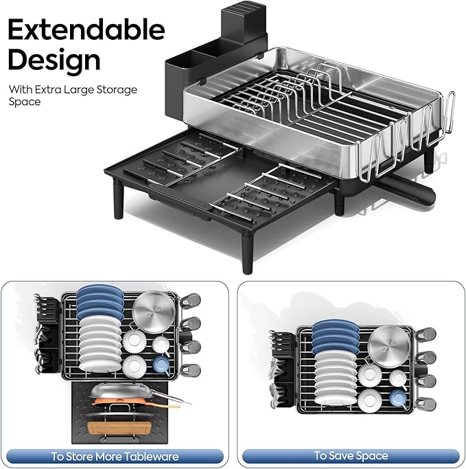 Urackify Dish Drying Rack for Kitchen Counter - Image 5