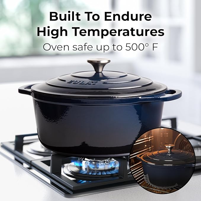 Zulay Kitchen 6 Quart Enameled Cast Iron Dutch Oven Pot - Image 2