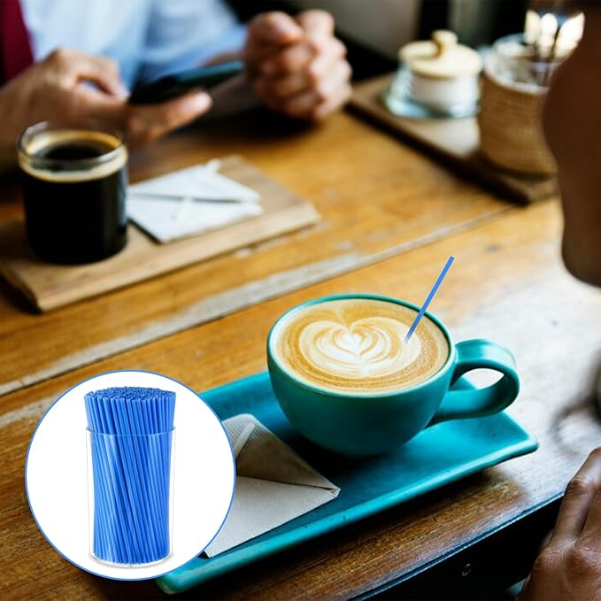500 Pcs Royal Blue Coffee Stir Sticks Set Acrylic Coffee Stirrers Holder Dark - Image 7