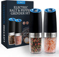 Gravity Electric Salt and Pepper Grinder Set White Elephant Gifts by TOMTY