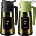 SWEET VIEW 2PCS Olive Oil Dispenser and Oil Sprayer – 16oz/470ml Glass by SWEETVIEW