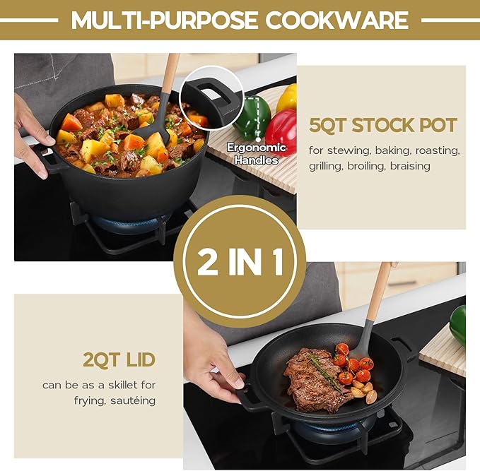 TeamFar Pre-season Cast Iron Dutch Oven - Image 3