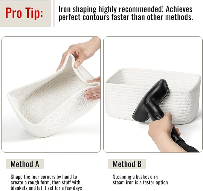 8 Pack Small Storage Baskets for Organizing, Woven Rope Bins for Bathroom - Image 7