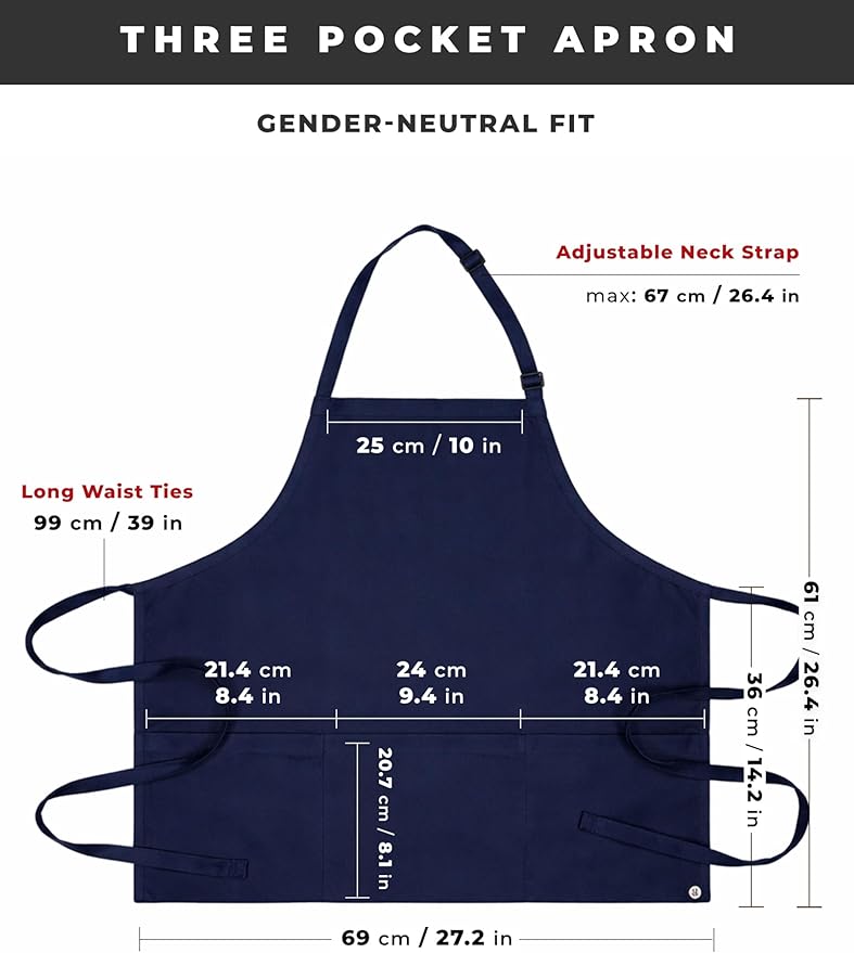 Chef Works Unisex Three Pocket Apron - Image 7