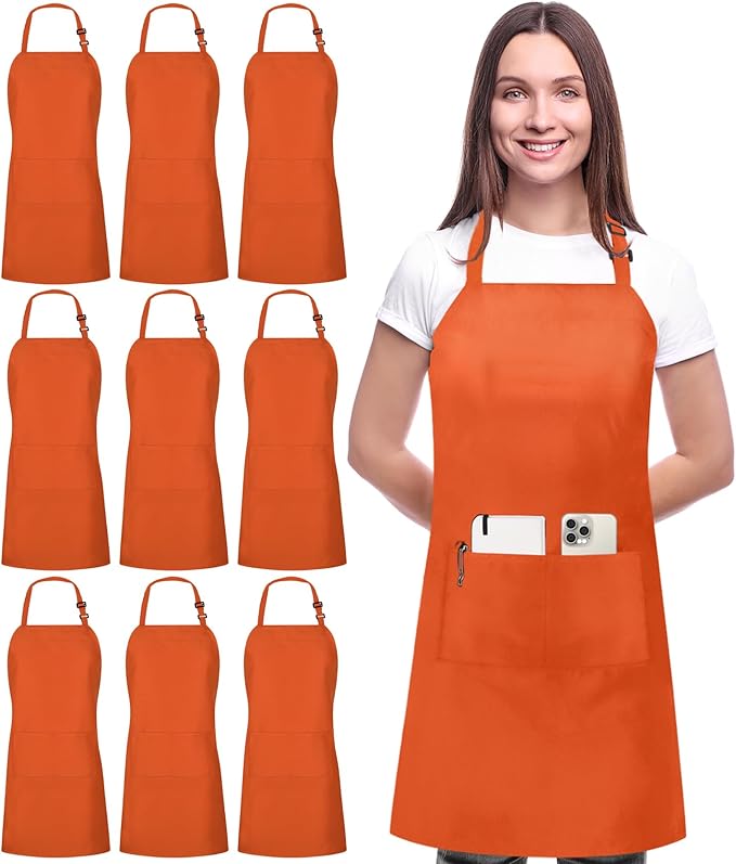 Utopia Kitchen 10 Pack Bib Apron Adjustable by UTOPIAKITCHEN