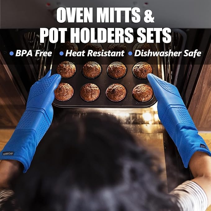 Rorecay 6pcs Oven Mitts and Pot Holders Sets - Image 5