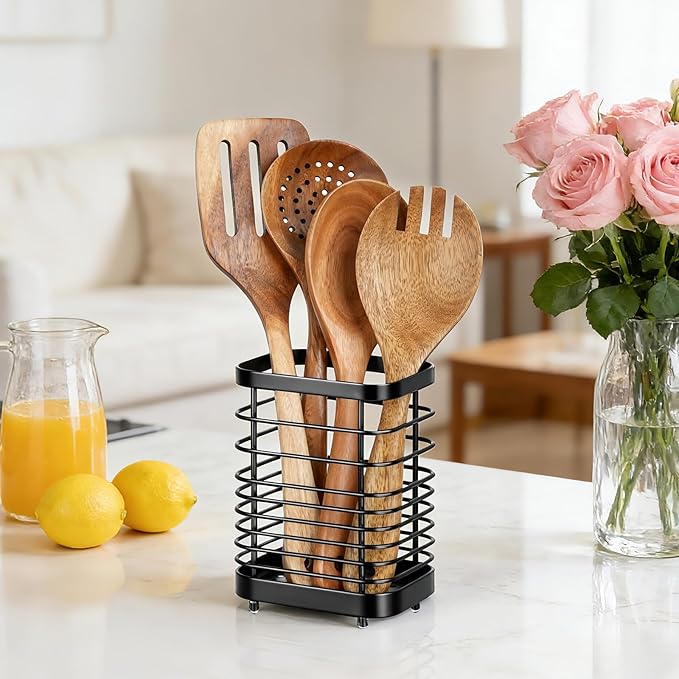 Utensil Holder, Stainless Steel Utensil Drying Rack - Image 5