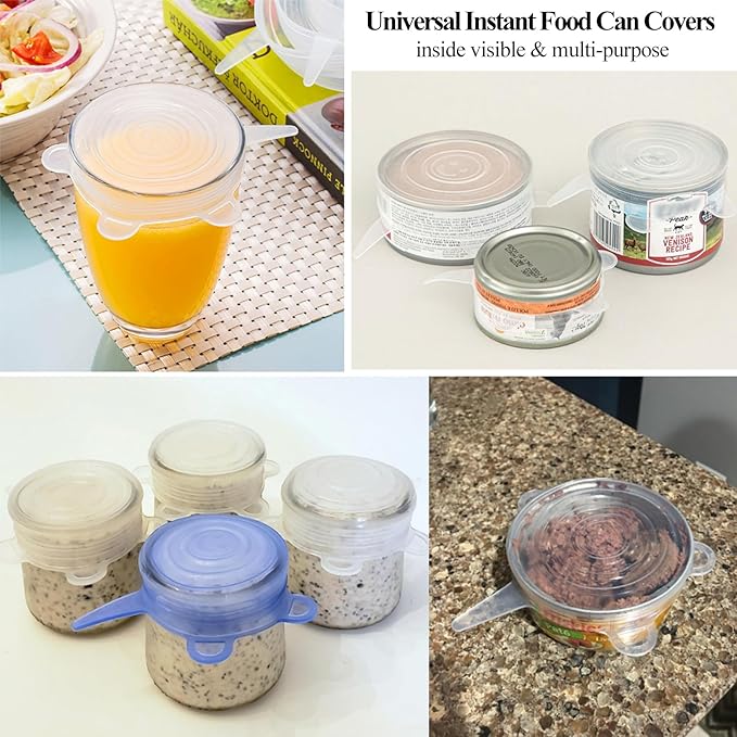 Silicone Can Lids, Reusable Silicone Stretch Lids - Image 7