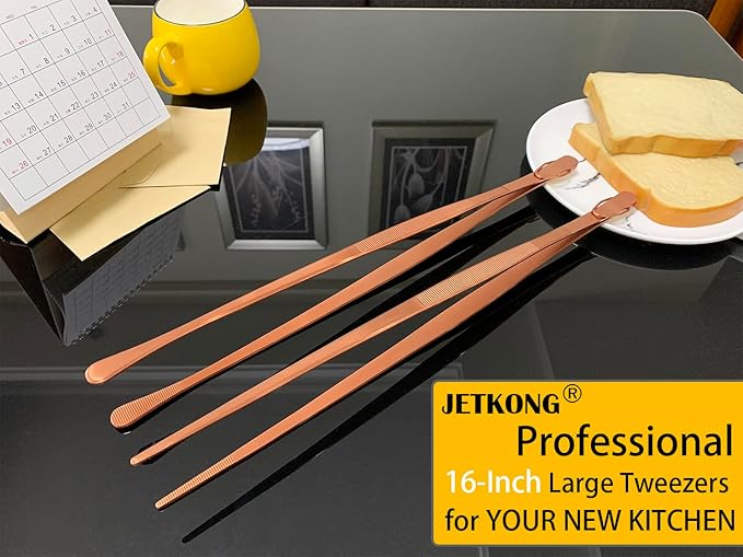 JETKONG 2 Pcs 16-Inch Extra-Large Kitchen Tweezers and Tongs - Image 4