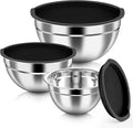 HaWare Mixing Bowls with Airtight Lids, 6-Piece Stainless Steel Salad Bowls by HaWare