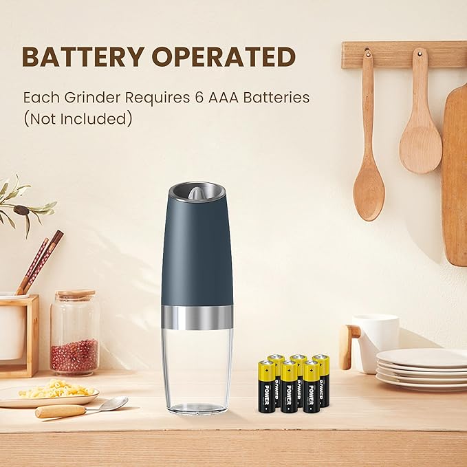Gravity Electric Salt And Pepper Grinder Set, Automatic Salt And Pepper Grinder - Image 2