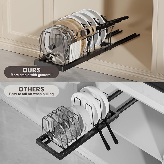Magheo 2 Pack Pots and Pans Organizer Under Cabinet - Image 5