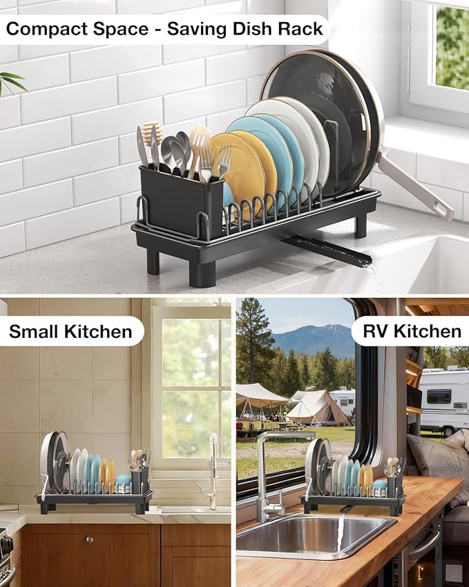 Small Dish Drying Rack Carbon Steel Dish Rack Rustproof - Image 8