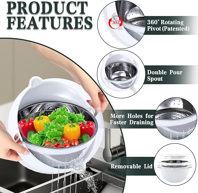 4-1 Colander with Bowl Set - Image 3