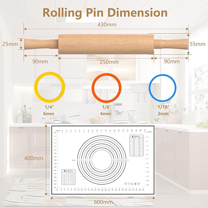 Classic Wooden Rolling Pin - Image 4