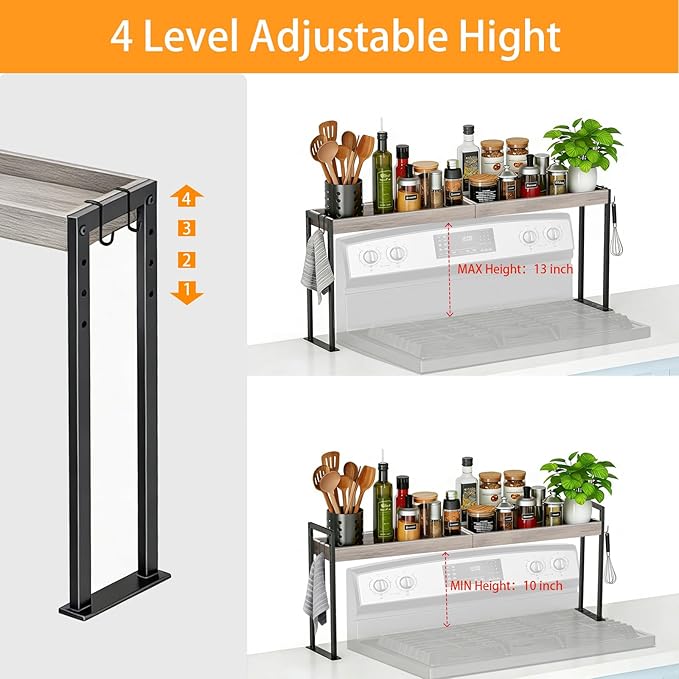 Spice Rack Shelf for Kitchen Stove, Over The Stove Shelf - Image 3