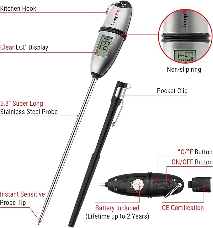 TempPro TP02S Digital Food Thermometer - Image 8