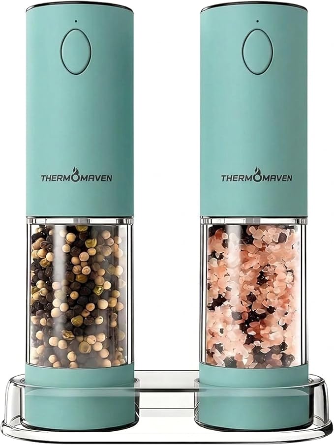 ThermoMaven Electric Salt and Pepper Grinder Set, 110ml Larger Rechargeable by ThermoMaven