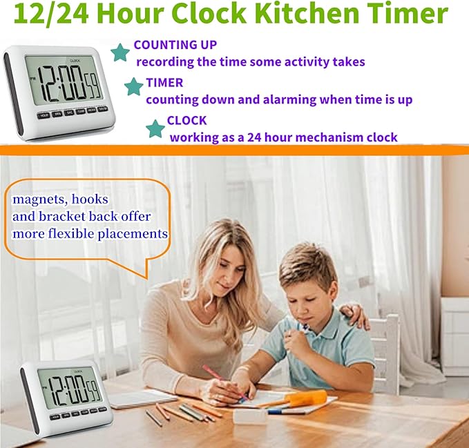 Magnetic Digital Clock for Kitchen - Image 4