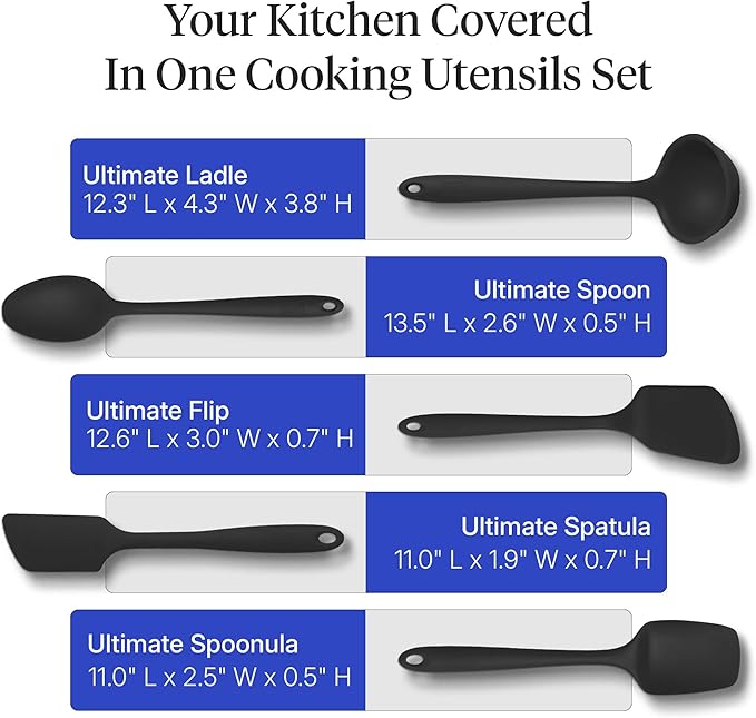 GIR: Get It Right 5-Piece Silicone Ultimate Kitchen Utensils Set - Image 3