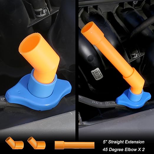 EPAuto Spill Proof Radiator Coolant Filling Funnel Kit - Image 5