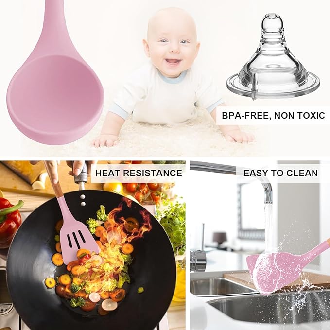 MIBOTE Silicone Cooking Kitchen Utensils Set - Image 3