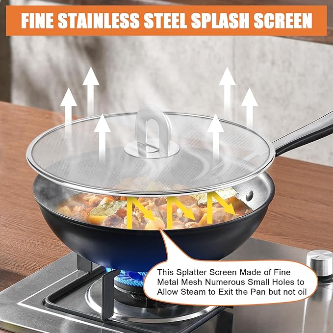 2-Pack Splatter Screens for Frying Pan - Image 4