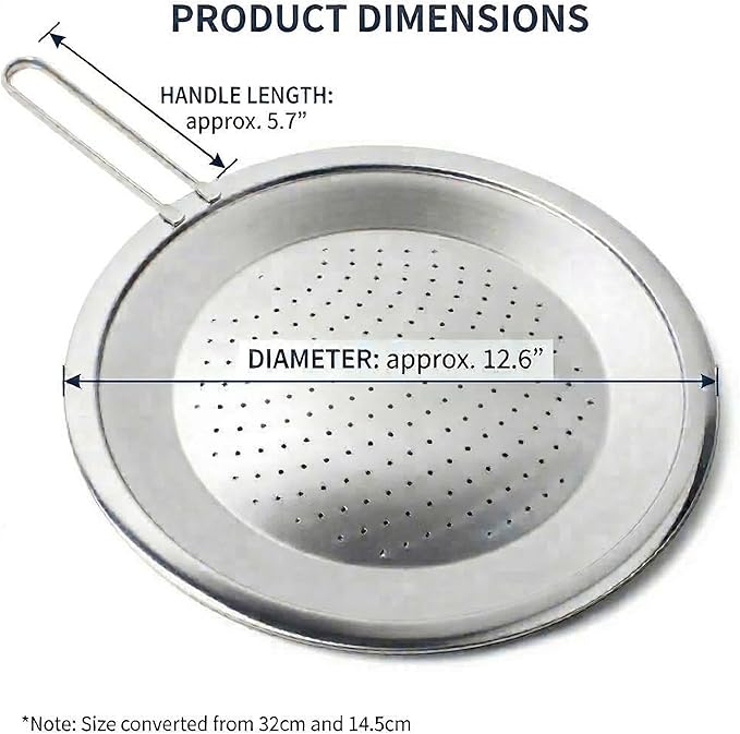 Stainless Steel Splatter Screen Lid, Oil Splash Guard - Image 4