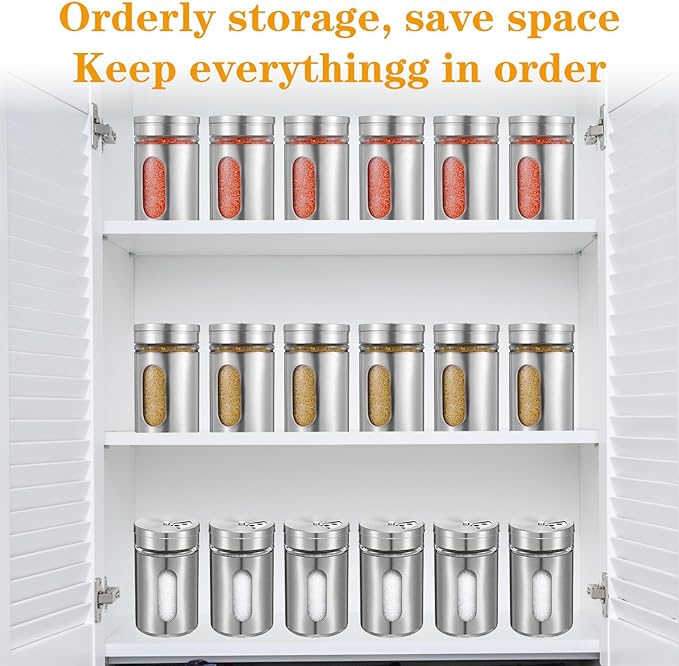 24 Pcs Stainless Steel Spice Jars - Image 6