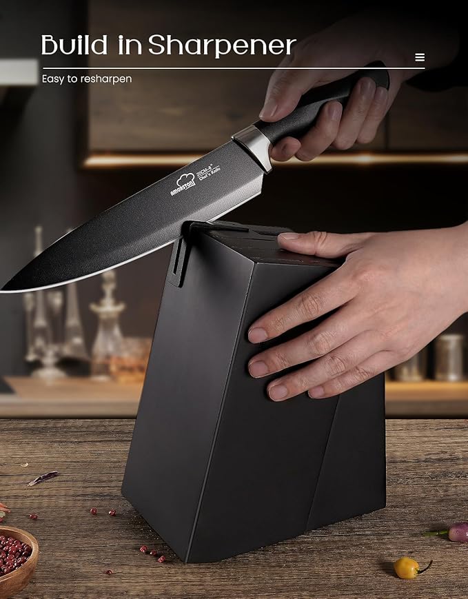 Amorston Knife Set, 15 Pieces Kitchen Knives Set - Image 5