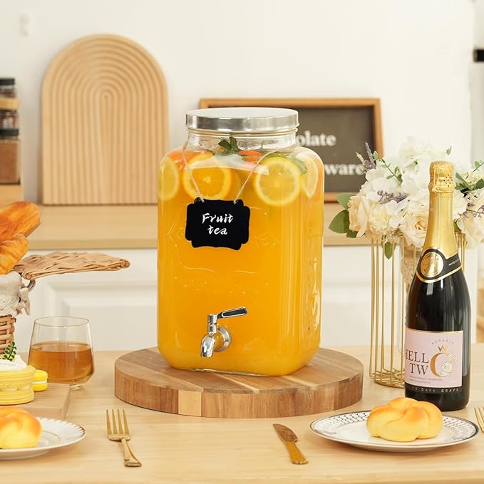 Moretoes 2 Gallon Glass Drinks Dispenser - Image 8