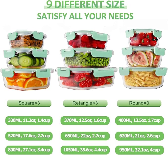 HOMBERKING Glass Food Storage Containers - Image 2
