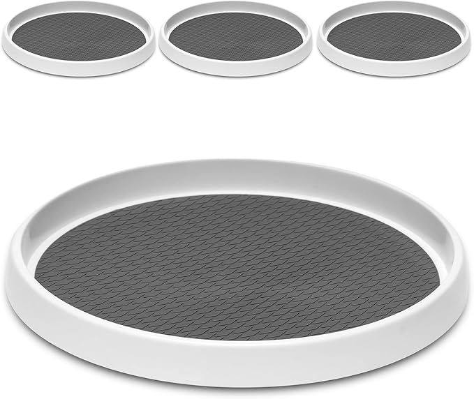 Set of 4, 10 Inch Non-Skid Lazy Susan Organizers - Image 8