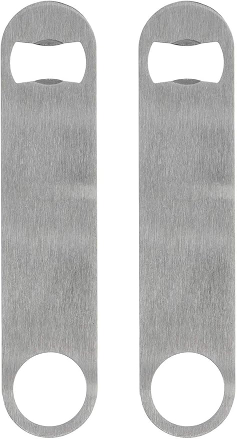 KISEER Heavy Duty Stainless Steel Flat Bottle Opener, 2 Pack Beer Bottle Opener by KISEER