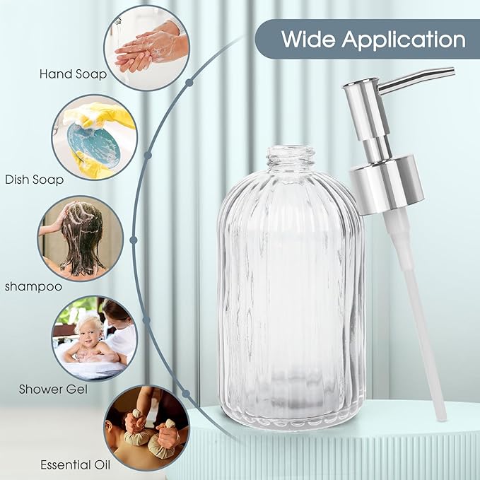 Topsky Stripe Glass Soap Dispenser - Image 7