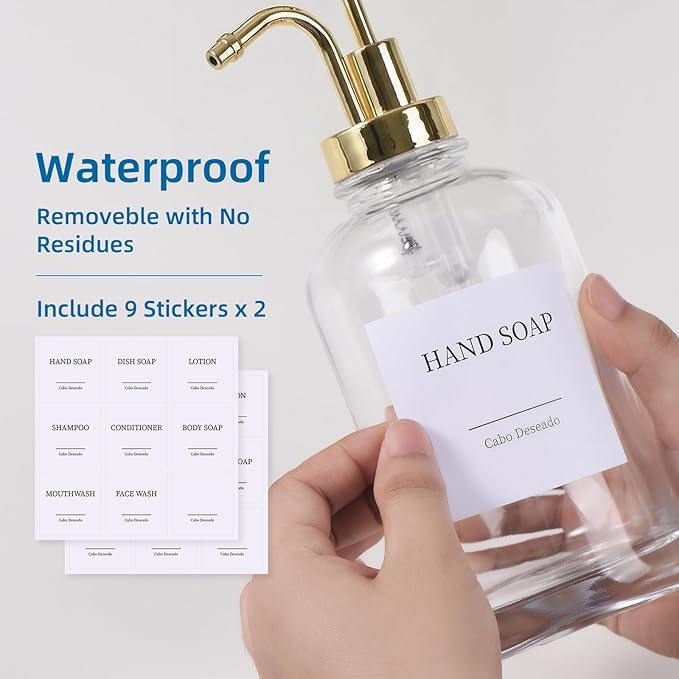 Glass Soap Dispenser with Pump, Dish and Hand Soap Dispenser - Image 7